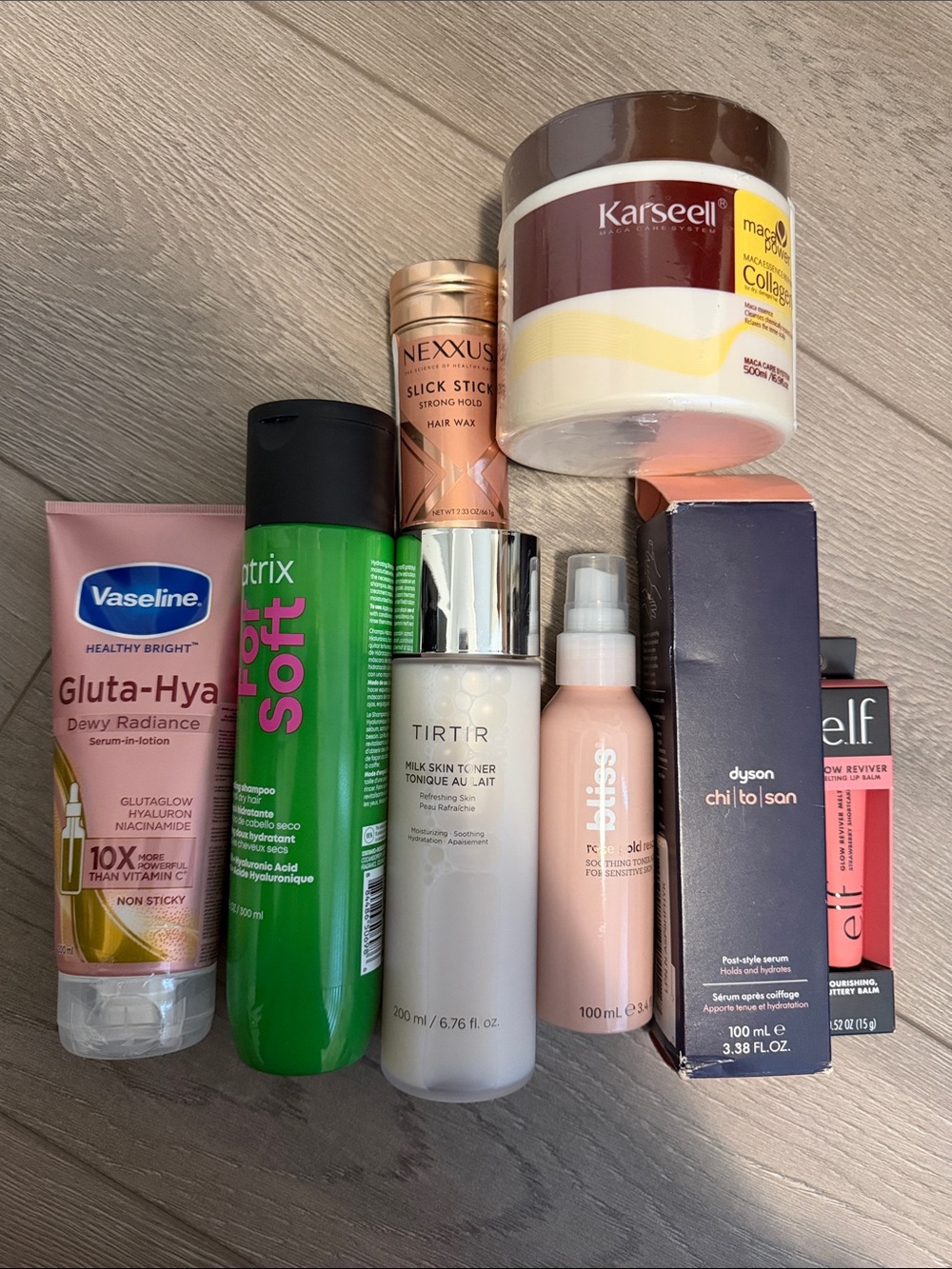 Skincare & Haircare Lot with Vaseline, Nexxus, Karseell - read description